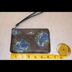 Coach Signature Floral Wristlet
